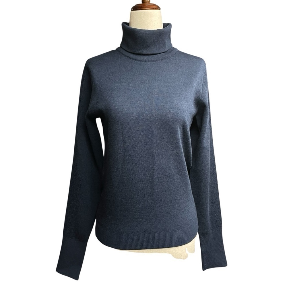 Napapijri Navy Blue Turtleneck Long Sleeve Size XS